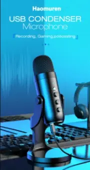 USB Microphone for PC Mac-Gaming, Recording, Streaming, Podcasting 360 Rotating