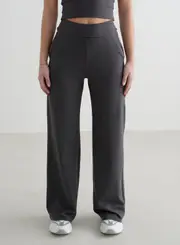 [aim'n] Shadow Grey Sense Wide Petite Pants