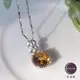 《真愛鍊Cherish 》天然黃水晶項鍊S925純銀 圓形厚實的造型 立體圓樣式 輕珠寶 珠寶 寶石切割技術