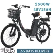 1500W City Electric Bike E-Bike Mountain Bicycle 26Inch 15AH E-Bike Commuter New