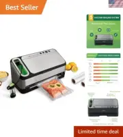 V4400 2-in-1 Vacuum Sealer Machine with Automatic Vacuum Sealer Bag Detection...