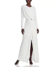 Simkhai Maisie Long Sleeve Draped Dress
