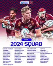 QLD REDS SUPER RUGBY PACIFIC TEAM PLAYER POSTER,BARGAIN,