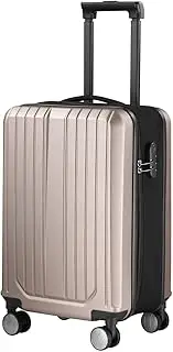 [AUSWAY] 20 Inch Carry On Suitcase Hard Shell PC Business Luggage Cabin Travel Baggage Lightweight Travel Luggage Checked Bag 4 Wheel Rolling Champagne Gold