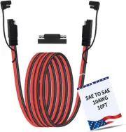 10 FT SAE to SAE Extension Cable 10 AWG Pure Copper Quick Disconnect Connector w