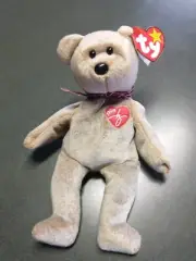 Ty 1999 Signature Bear Beanie Babies Stuffed Collector's Plush With Tag Attached