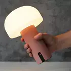 Outdoor Mushroom Table Lamp Rechargeable, Cordless Lamps for Patio Waterproof, P