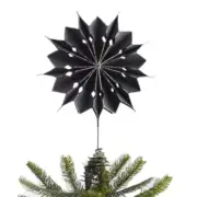 Holiday Lane Black & Silver Tree Star Topper Decoration