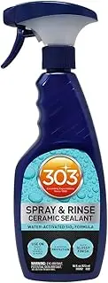 303 Spray & Rinse Ceramic Sealant – Quick Ceramic Coating – Water-Activated SiO2 Formula – 6 Months of Protection – Water Repellent Ceramic Spray – Easy to Use – 16 Oz (30262)