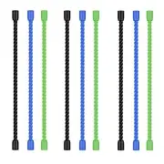9 Pcs Silicone Twist Ties 6 Inch Bendable Cable Straps Organizer for Bundling