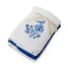 3pc Pilbeam Living Chinoiserie Face Washer Bath Soft Cloth Hand Towel Set Cotton