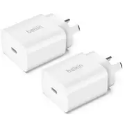 Belkin BoostUp Charge 20W USB-C Wall Charger - 2 Pack [WCA007AUWH-2PK]