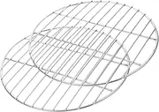 MOLUCKFU 2pcs Stainless Steel Round BBQ Grill Mesh Roasting Rack for Oven Outdoor Grilling Easy to Clean and Maintain Versatile Cooking Tool for Meat and Vegetables