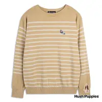 在飛比找momo購物網優惠-【Hush Puppies】男裝 線衫 細條紋慵懶狗船型領線