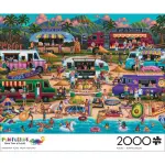 Hawaiian Food Truck Festival 2000 Pc Jigsaw Puzzle, Brand New-Sealed Box!