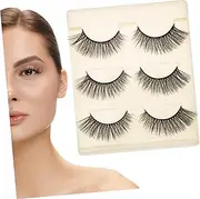 PENIKOKO False Eyelashes Natural 3 Pack Short Lashes Natural Faux Lashes Kit Fluffy Eyelashes for Cat Eye Look