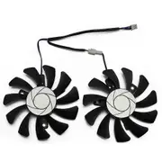 75mm 2Pin GTX1050Ti GPU Cooler DUAL Fan For MSI Geforce GTX 1050Ti GTX-1050-Ti-4GT-OC Graphic Card Cooling Black