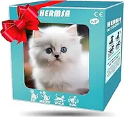 Realistic Robot Cat Toy - Interactive Motorised Kitten with Meowing Sounds, Soft Touch Fur and Realistic Movements - Great Kids, Girls and Cat Lovers - Portable Robot Pet for Family Fun!