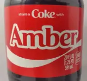 Share A Coke With Amber 2025 Personalized Limited Edition Coca-Cola Coke Bottle