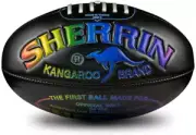 Sherrin AFL Footy Designer Super Soft Touch Rainbow Football Size 3 Black