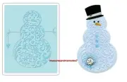 Sizzix BIGZ SNOWMAN & HAT 657367 Plus EMBOSSING FOLDER!