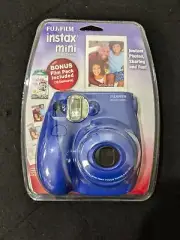 NIB Fujifilm Instax Mini 7S Instant Camera W/ Bonus Film Pack- Blue