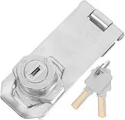 SEWOART Freezer Hasp Lock: Punch-Free Refrigerator Drawer Door Hasp - Heavy Duty Alloy Child Safety Lock for Cabinets and Drawers