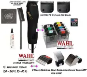 Wahl KM10 Black ULTIMATE DUTY CLIPPER&10,30 Blade&Stainless Steel Guide COMB SET