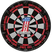 [HARLEY-DAVIDSON] #1 Logo Tournament Dartboard - Black & Red, 18 in. 61982