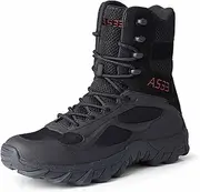 [NVBHOF] Military Work Boots, Outdoor Lightweight Breathable Lace Up Tactical Combat Boots, Waterproof Non-Slip Desert Tactical Boots, for Hiking Military Boots