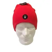 SPYDER Men's Knit Beanie with Embroidered Patch Volcano Red OSFM