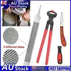 4X Farriers Tool Hoof Trim Shoeing Kit Hoof Nipper Rasp Knife Horse Farm Set