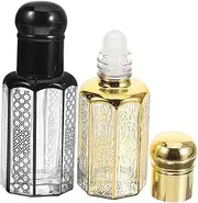 VICASKY 2pcs Refillable Perfume Bottles for Essential Oils Elegant Roll Liquid Containers for Travel Daily Use Fragrance Lovers