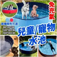 在飛比找PChome24h購物優惠-寵物水池 可折疊狗狗洗澡盆 大號 160x30