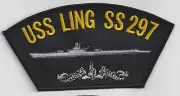 USS Ling SS 297 - Hat Patch - BcPatch - C7182