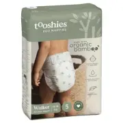 Tooshies Eco Nappies with Organic Bamboo Size 5 Walker 13-18kg, 32 pack