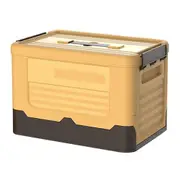 PP Lidded Storage Bin Foldable Storage Box Stackable Container for Outdoor Home Storage,Size: S