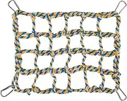Yihihi Pet Climbing Rope Net, Bird Climbing Rope Ladder, Sturdy Rope Bridge, Ferret Cotton Rope Net, Rat Hanging Bed Hammock Swing Ladder, Eco-Friendly 100% Organic Cotton Small Animal Habitat Decor.