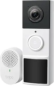 Tapo D210 Video Door Phone 2K 3MP, Colour Night Vision, Etra-Wide Field of View, Smart AI Detections, Two-Way Audio, Direct Communication from APP, 6 Months Battery Duration, Anti-Theft, IP65