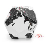 Palomar Here Collalpsible Cardboard Country World Globe Large 30cm w/50 Markers