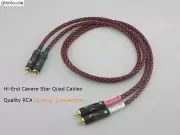 A01P (30cm 1ft) --- Pair Canare L-4E6S RCA (M to M) Audio Cables Locking Plug