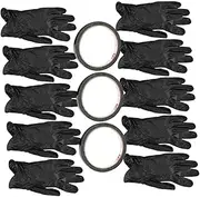FOMIYES 1 Set UV Protection Gloves Nail Striping Tapes Manicure Gel Nail Gloves UV Protection Tape Fingerless UV Gloves Skin Care Fingerless Gloves Guantes UV Protectors Gloves Pvc Black