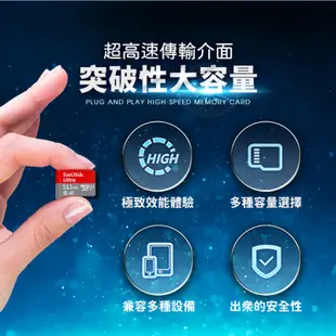 SanDisk Ultra microSD UHS-I 記憶卡 32G 64G 100MB/s 白灰卡 SD卡 SD01