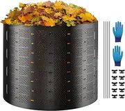 VEVOR Compost Bin 220 Gallon, Outdoor Expandable Composter, Easy to Setup & Large Capacity Composting Bin, Fast Creation of Fertile Soil