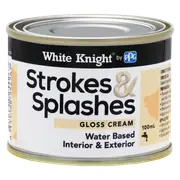 White Knight 100ml Cream Strokes And Splashes Paint