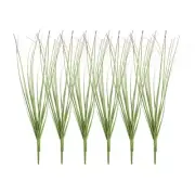 6Pcs Artificial Grass Plants, 13.8" Plastic Fake Wheat Grass Greenery, Red