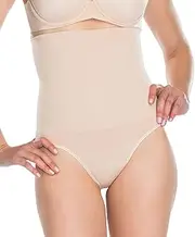 [Spanx] High-Waisted Briefs Women's High-rise Modern Beige Solid Flawless Nylon 76% Nylon/24% Spandex Medium Regular L US Size S, M, LG, XL, XS 1 Count Machine Wash 1 Pair, Red