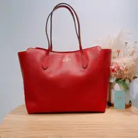 在飛比找PopChill優惠-[二手] GUCCI 古馳紅色大號單肩包包TOTE BAG