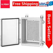 Waterproof Junction Box with Hinged Transparent Cover for Outdoor Projects