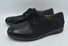 Dansko US 10.5-11 EU 41 Libbie Burnished Calf Leather Black Lace Up Loafer Shoes